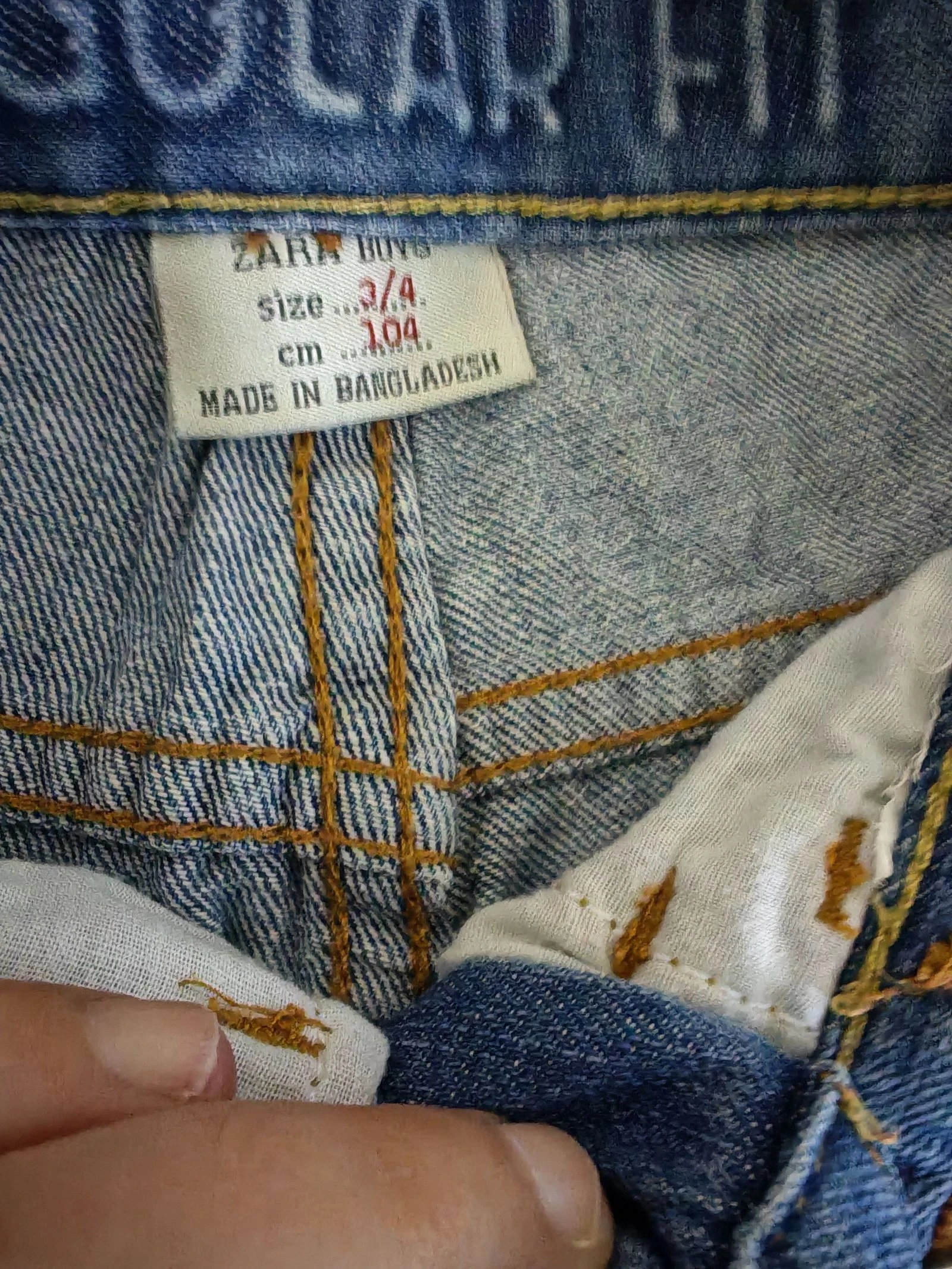 Pantalon en jean court pour enfant – photo 3